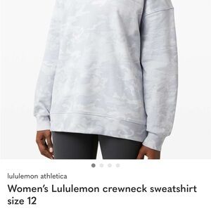 Lululemon Athletica Gray Camouflage Crewneck Sweatshirt